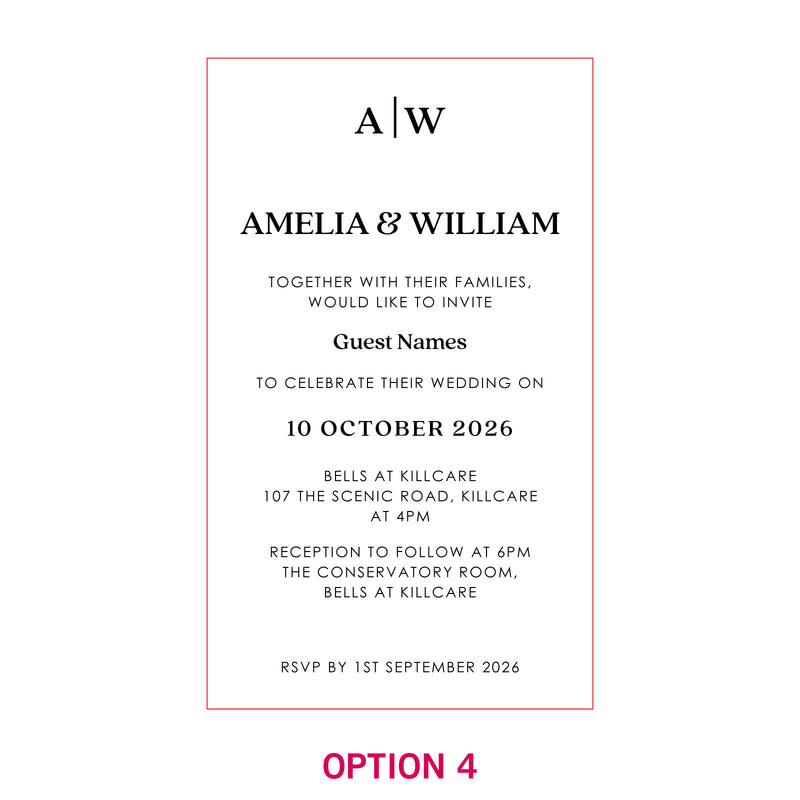 11B Engraved Acrylic Wedding Invitations