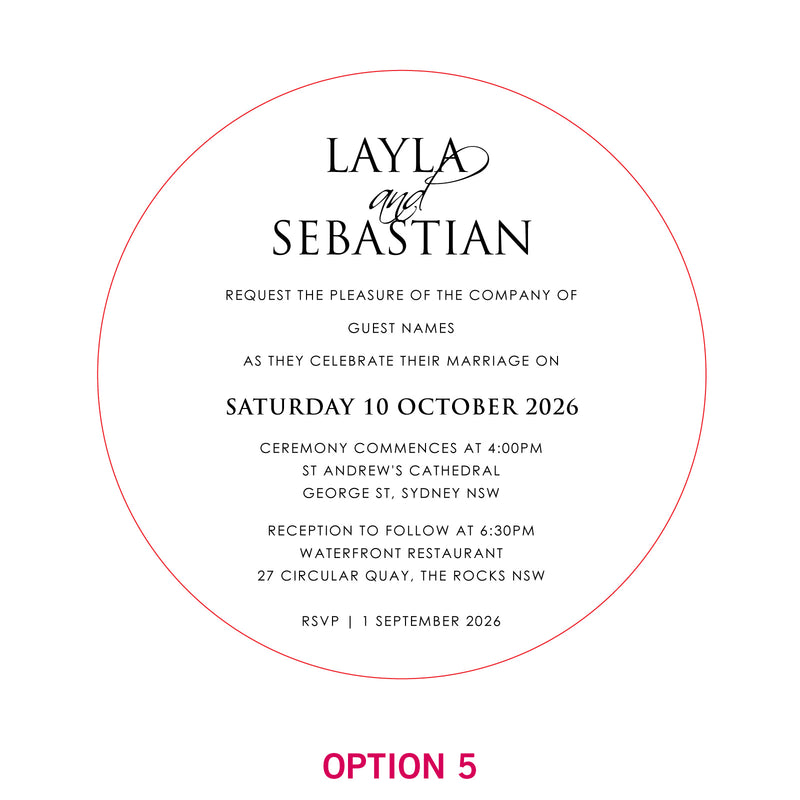 Engraved Round Acrylic Wedding Invitations