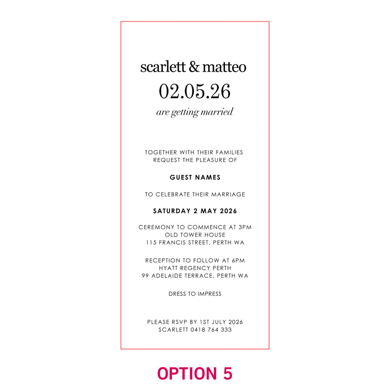 DL Engraved Wooden Wedding Invitations