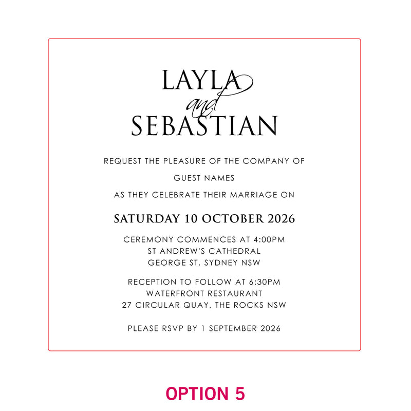 Engraved Square Mirror Acrylic Wedding Invitations