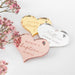 Personalised Engraved Gold, Silver and Rose Gold Acrylic Heart Christening Gift Tags