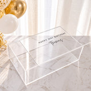 Personalised 21st birthday keepsake box with sliding lid