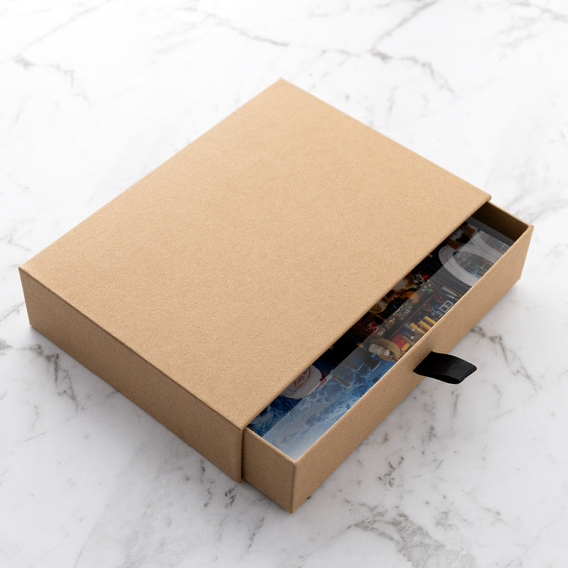 Santa photo acrylic block presented in a premium sliding gift box