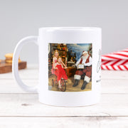 Personalised photo Christmas mug featuring a favourite photo and festive design