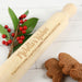Customised Engraved Christmas Wooden Rolling Pin Gift