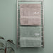 Personalised towel in mocha or sage, tied with a white satin ribbon - perfect for weddings, birthdays or anniversaries.
