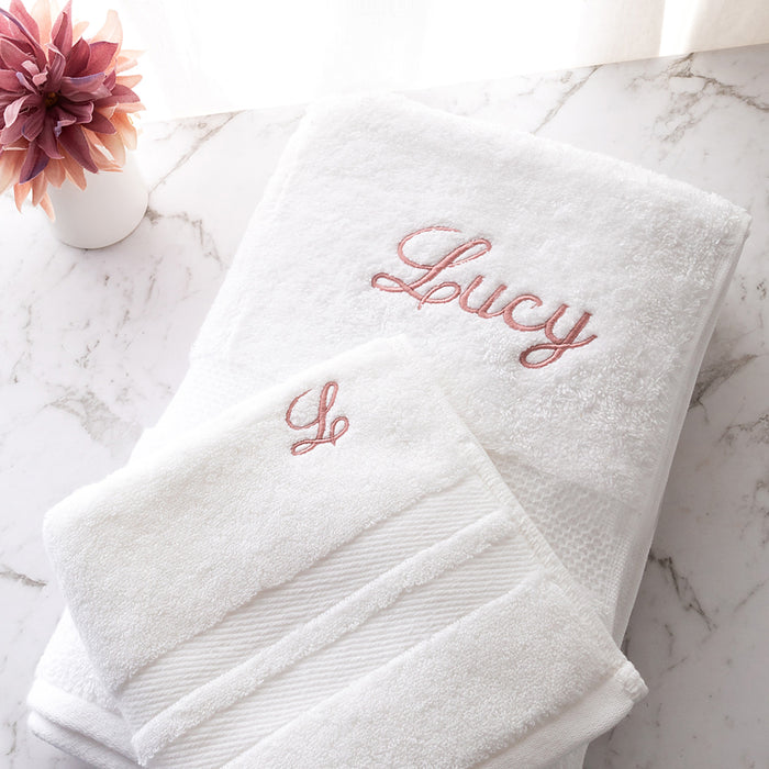 Embroidered 100% Cotton Bath Towel Set Free Delivery