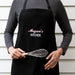 Custom Embroidered Name Mother's Day Black Cotton Kitchen Apron