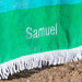 Customised Artwork Embroidered Boys Name Crocodile Beach Towel