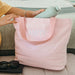 Custom Embroidered Monogrammed Name Blush Pink Canvas Tote Bag Christmas Present