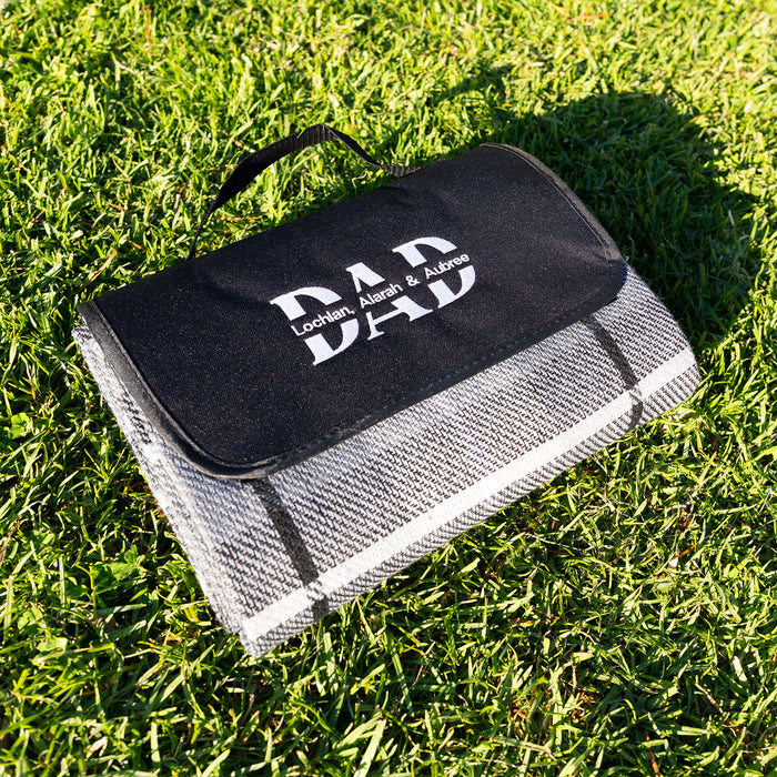 Custom Engraved Picnic Blanket Bag for Father's Day