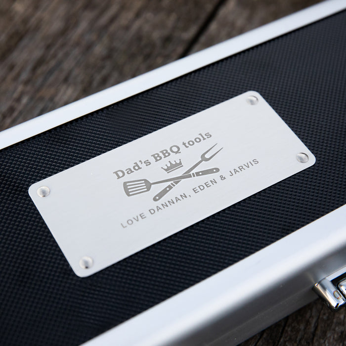 Customised Limited Edition Engraved Stainless Steel BBQ Case