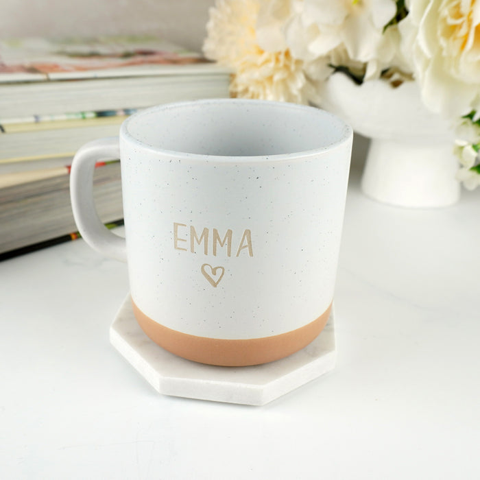 Laser engraved ceramic mug gift for birthdays, Christmas, or Mother’s Day