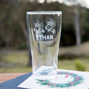 Personalised Engraved Santa's little Helper Christmas Soft Drink Water Glass Present