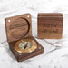 Personalised Father's Day Compass with Engraved Wooden Keepsake Box