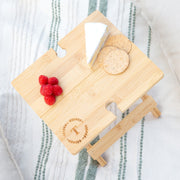 Customised Engraved Wooden Picnic Table and Wine Glasses