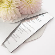 Custom designed Laser Engraved & Cut Mirror Silver 11B Wedding Invitations
