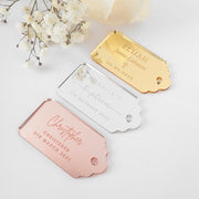 Personalised Engraved Rectangle Acrylic Christening Gift Tag Favours