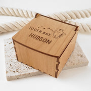Personalised Engraved Laser Cut Tooth Fairy Wooden Box Present