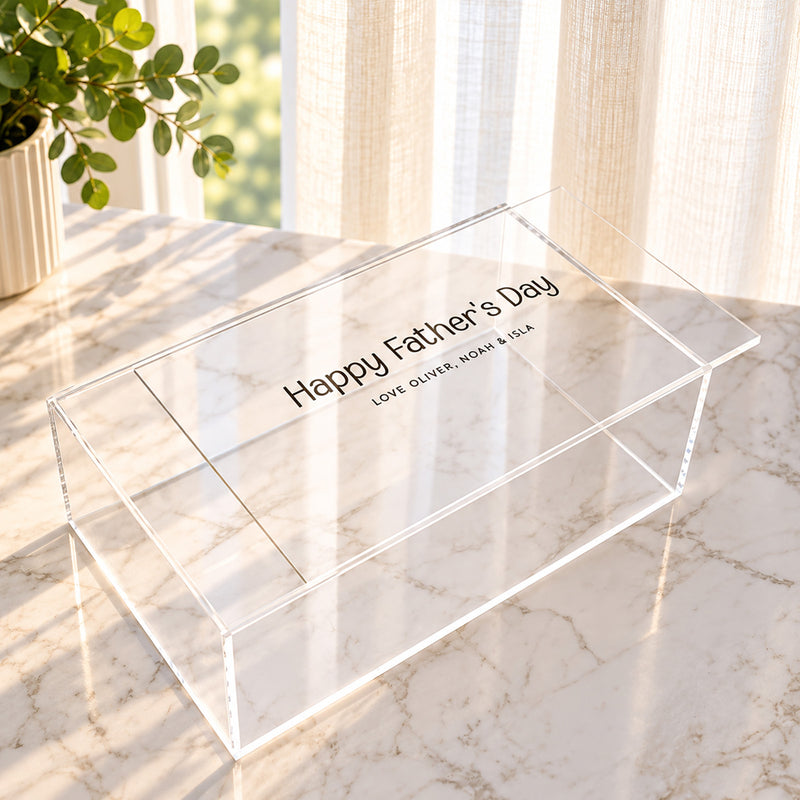 Personalised Father’s Day keepsake box with custom message