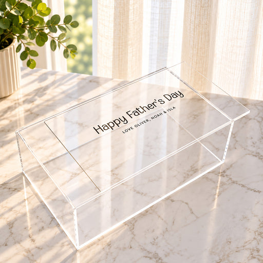 Personalised Father’s Day keepsake box with custom message