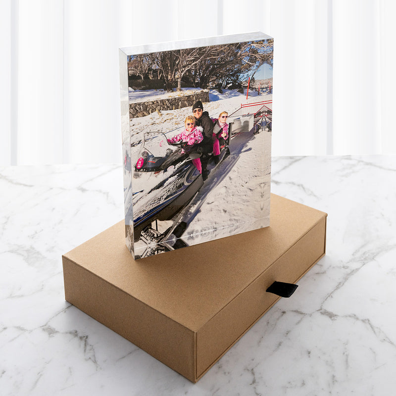Custom Father’s Day photo block, perfect for Dad or Grandpa.
