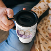 Custom 440ml stainless steel travel mug with printed image