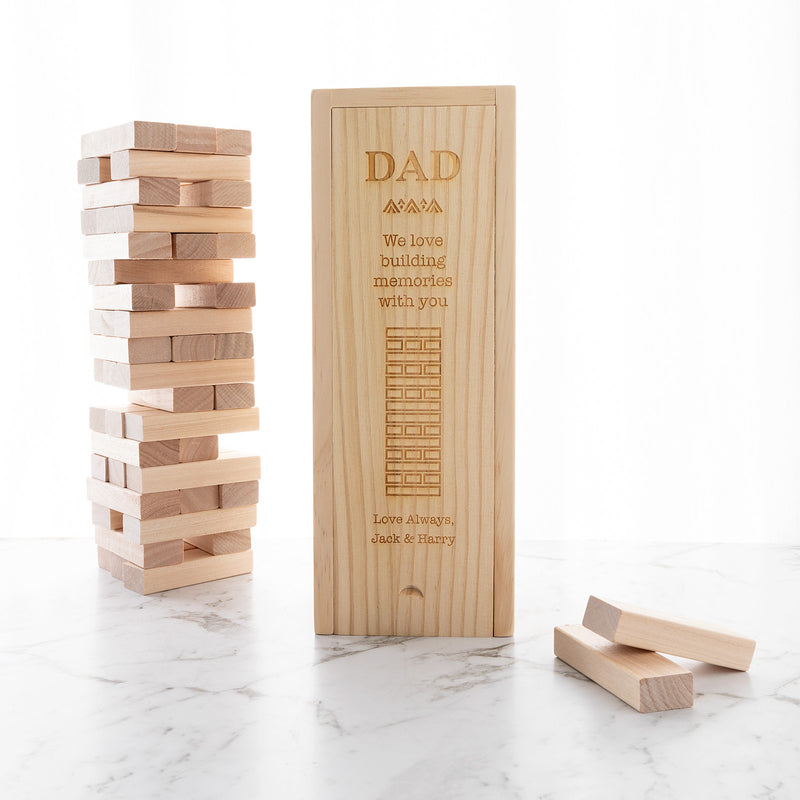 Custom family game set with personalised message, perfect Father’s Day gift