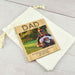 Colour printed photo and personalised Father's Day Message on a Wooden Card with Magnetic Backing Present