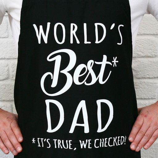 Printed Father's Day World's Best Dad Apron