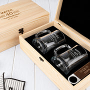 Engraved beer gift set for 21st, 30th, 40th, 50th and 60th milestone birthdays