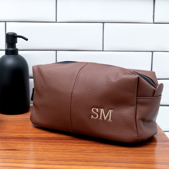 Personalised toiletry bag mens sale