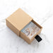Custom mini acrylic photo keepsake with black ribbon sliding box packaging