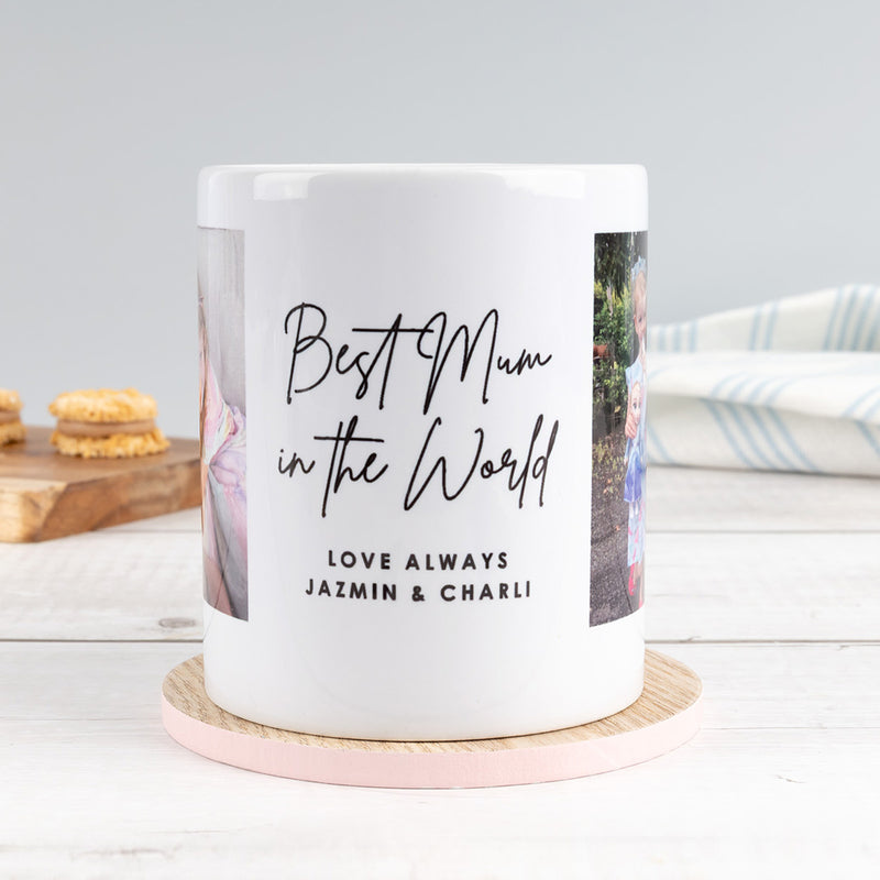 Custom printed mug for Mum featuring favourite photos perfect daily coffee keepsake