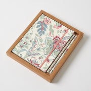Notebook and pencil gift set with elastic closure and lay flat design