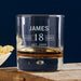 Custom engraved 305ml whiskey glass – the perfect personalised gift for an 18th birthday celebration