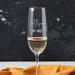 Custom engraved 40th birthday champagne glass – premium gift idea for sparkling wine lovers.