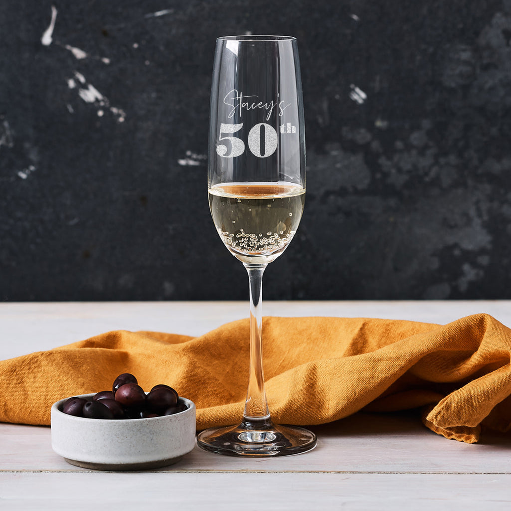 Personalised Champagne Glass 195ml