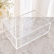 Clear acrylic Christening gift box personalised with child’s name