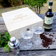 Custom Artwork Engraved Cocktail Mr Consistent Wooden Boxed Cocktail Shaker Set