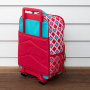 Pink mermaid-themed kids’ travel bag with seashell and starfish design