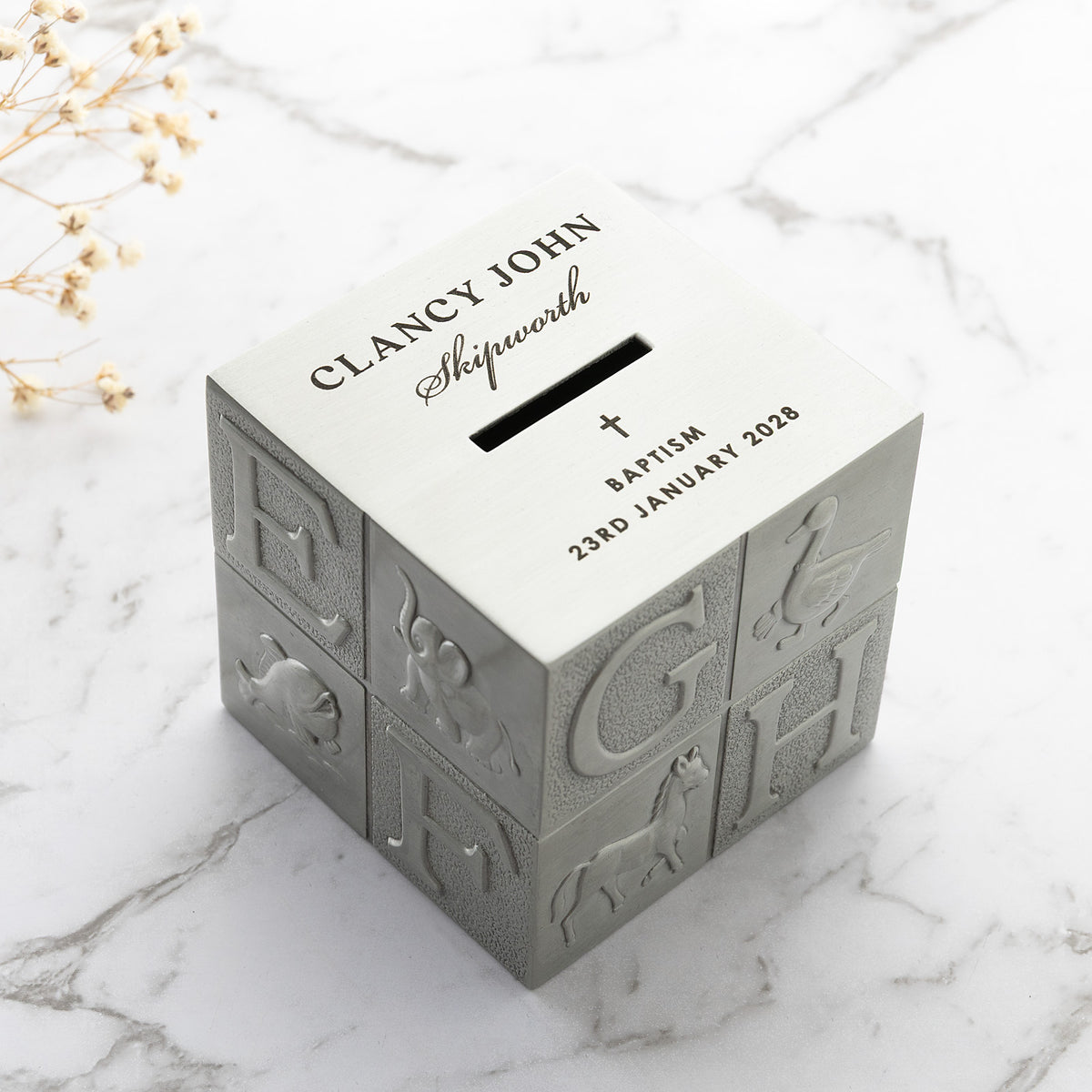 Personalised Christening Money Box Engraved Baptism Gift — free download