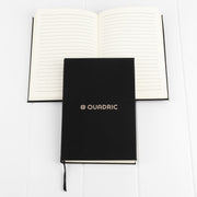 Branded leatherette notebook with logo engraving – professional business gift