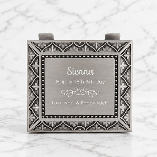 Personalised milestone birthday keepsake box for 1st, 18th or 21st birthday gift