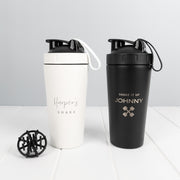 Custom engraved protein shaker with mixing ball and measurement window