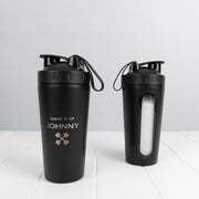 Stylish protein shaker bottle, perfect personalised gift for fitness lovers