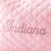 Custom cosmetic bag in blush pink quilted fabric, perfect Christmas gift for her