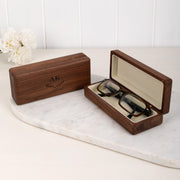 Custom reading glasses holder for bedside or travel