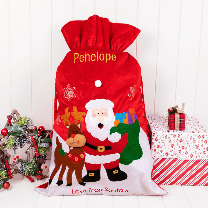 Personalised Santa Christmas Sack Free Delivery