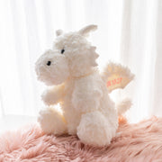 42cm cuddly dragon plush toy with soft wings, horns, and custom embroidery, ideal for baby showers or new arrivals